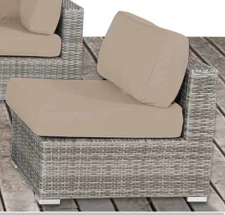 Luxury Outdoor Patio Sofa Set With Cushions All Weather Wicker Furniture For Garden, Backyard, Or Poolside Lounge Durable, Modern Design Grey Wicker