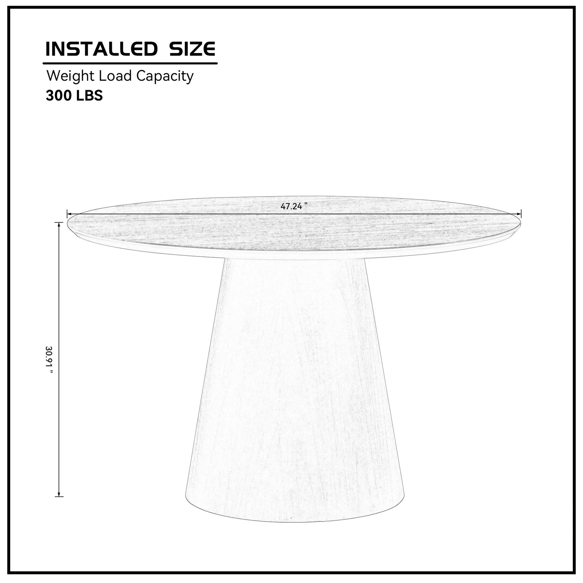 47.24'' Round Modern Style Mdf Wood Dining Table For Kitchen, Living Room, Cafe, Stylish Leisure Desk With Sturdy Cylindrical Base, For Small Spaces, Apartment,Walnut Walnut Mdf