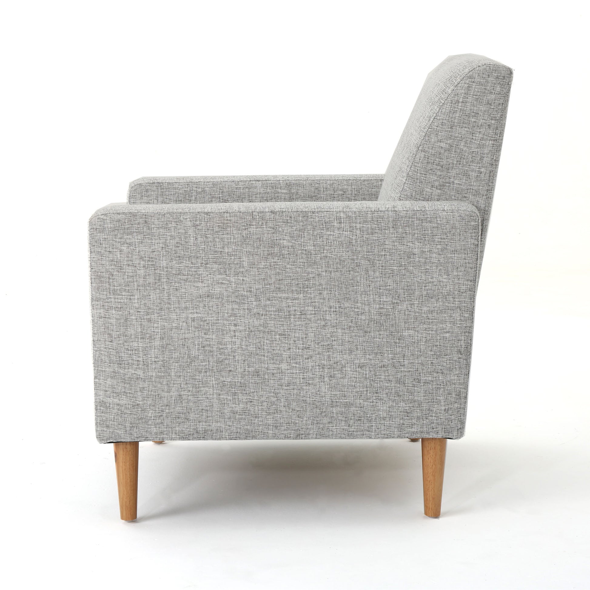 Club Chair Light Grey Fabric