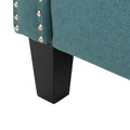 Classic Teal Fabric Push Back Chair Teal Fabric