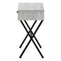 Accent Table, Side, End, Nightstand, Lamp, Storage Drawer, Living Room, Bedroom, Grey Laminate, Black Metal, Contemporary, Modern Grey Particle Board