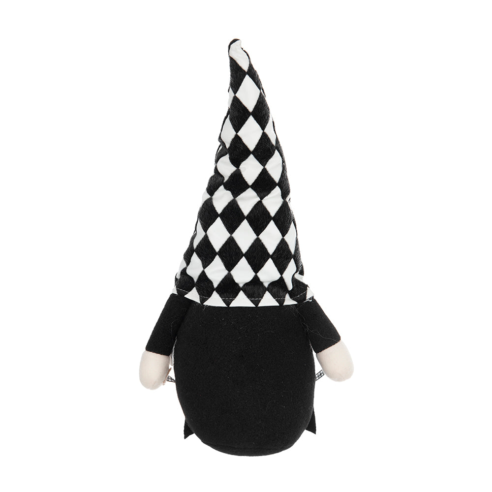 8.3X4.7X15.7" Fabric Gnome Decor, For Halloween Decor Black,White Polyester