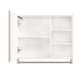 Modern 32X28Inches Bathroom Cabinets, Medicine Cabinets With Mirrors And Led Lights, Bathroom Lockers With Multilevel Storage Compartments And Towel Rails White 24 To 35 In 24 To 31 In 5 10 Inches Aluminium,Glass