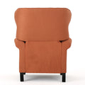 Push Rack Recliner Orange Fabric