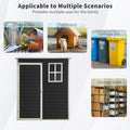 5X3Ft Resin Outdoor Storage Shed Kit Perfect To Store Patio Furniture,Black Black Polypropylene