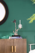 Aluminum Candle Holder With Marble Stand, 8X5X15