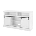 Media Console Table With Storage Cabinet, Mid Century Style Entertainment Tv Table, Multipurpose Sliding Door Tv Cabinet Large Storage Space, 58.11