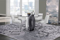 Royce Square Bar Table White Gray Mdf Steel