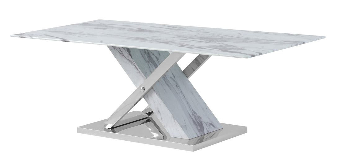 Rubble Coffee Table Marble Solid Wood Mdf