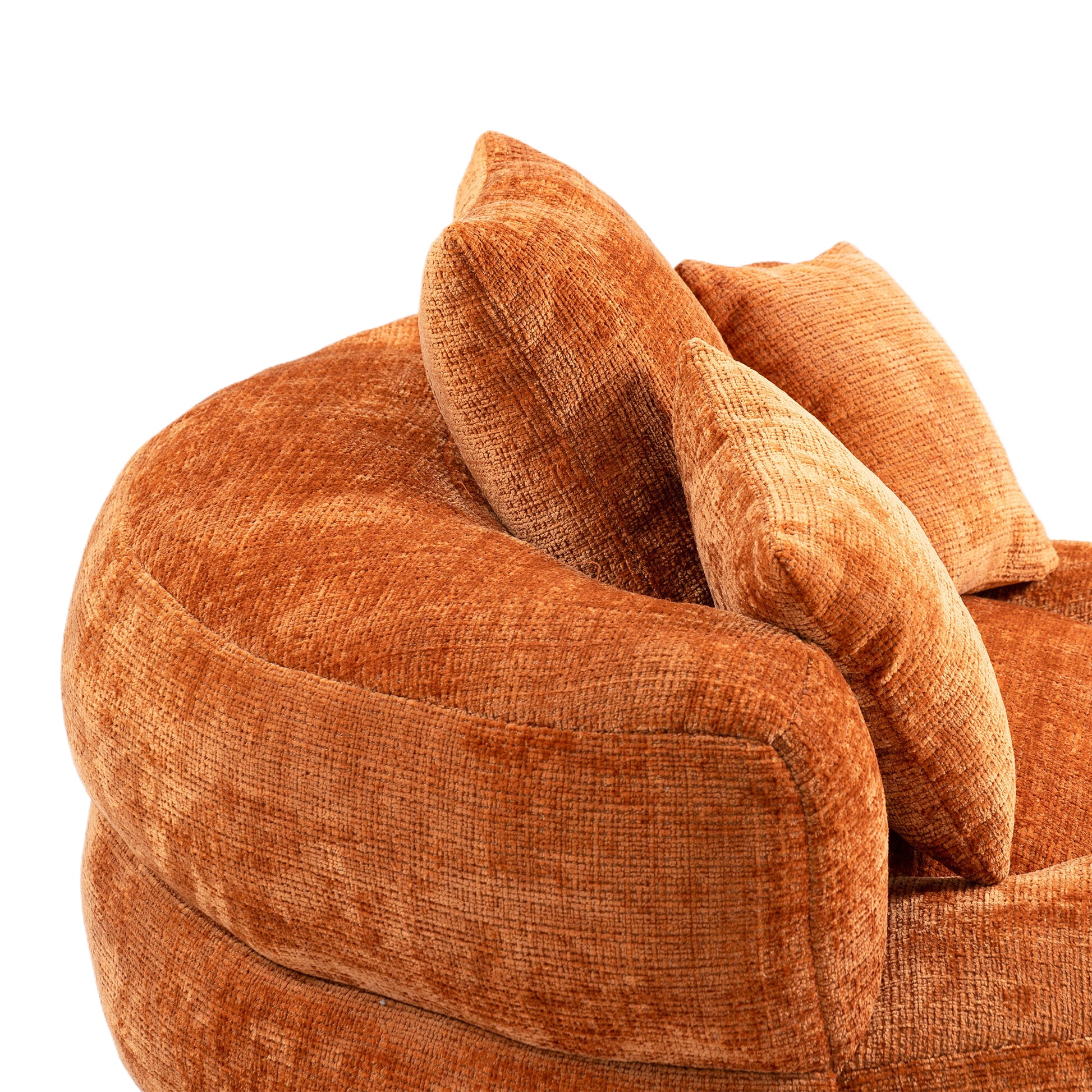 Coolmore Lazy Sofa Durable Comfort Lounger High Back Bean Bag Chair Couch With Three Pillows For Adults And Kids, Indoor & Outdoor, Single Gaming Sofa Chair For Bedroom,Office Orange Chenille Orange Foam Chenille 1 Seat