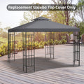 Outsunny 9.8' X 9.8' Gazebo Replacement Canopy, 2 Tier Top Uv Cover For 9.84' X 9.84' Outdoor Gazebo, Dark Gray Top Only Dark Grey Polyester