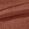 3 Piece Reversible Quilt Set Clay Red King Cal King Red Polyester