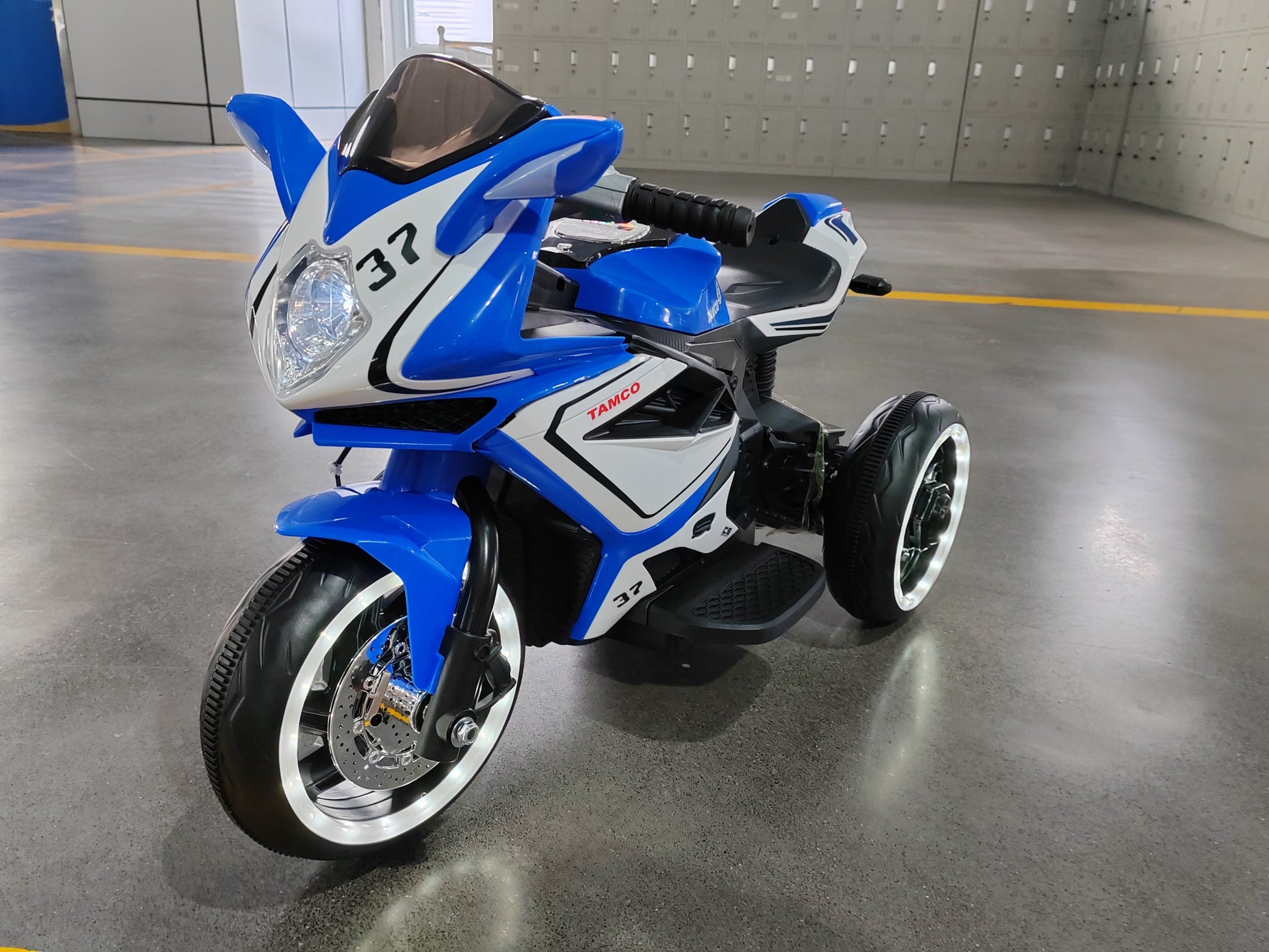 Tamco 6V Kids Electric Motorcycle Small Kids Toys Motorcycle Kids Electric Car Electric Ride On Motorcycle For 3 4 Years Boys Blue Plastic Indoor & Outdoor Use