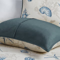 7 Piece Cotton Sateen Comforter Set Blue King King Blue Cotton
