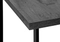 Accent Table, C Shaped, End, Side, Snack, Living Room, Bedroom, Black Laminate, Black Metal, Contemporary, Modern Black Mdf