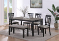 6 Pc Dinette Light Gray Finish Rectangular Table Upholstered Chairs Bench Dining Room Wooden Dining Set Furniture Transitional Contemporary Style Wood Wood Gray Seats 6 Wood Dining Room 60 Inches Fixed Table Transitional 4 Leg Rectangular Dining Table