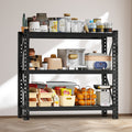 3 Tier Industrial Shelving Rack 47In, Heavy Duty Steel Shelving Unit Adjustable, 51.2