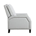 Push Back Reclining Chair Transitional Style Gray Chenille Upholstery 1Pc Cushion Seat Modern Living Room Furniture Gray Primary Living Space Transitional Solid Wood