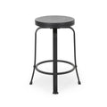 Counter Stool2Pcs Set Black Wood Metal