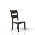 Chocolate Upholstered Seat Side Chair Chocolate Solid Wood Mdf
