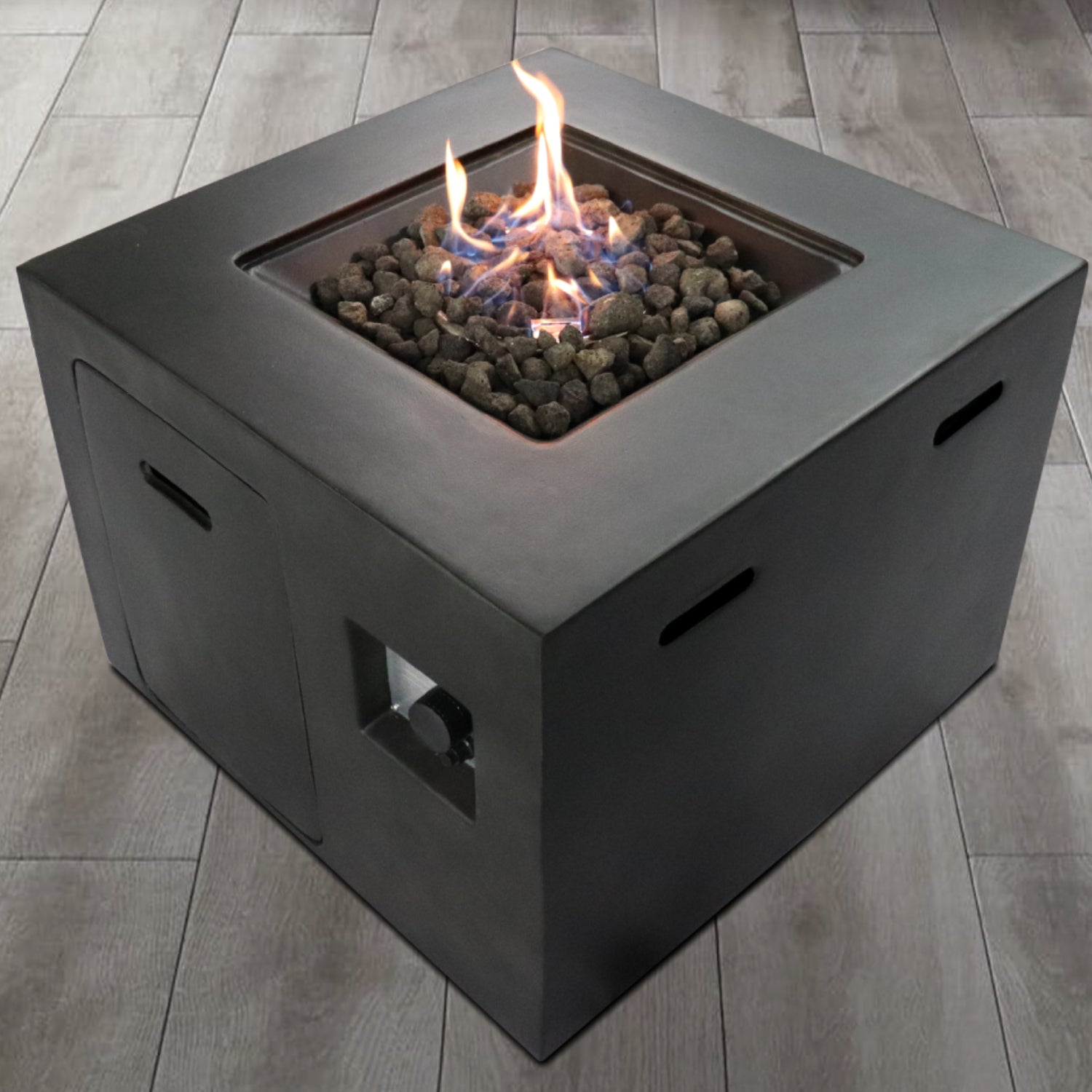 24'' H X 30'' W Concrete Outdoor Fire Pit Charcoal Garden & Outdoor Modern Stone Concrete