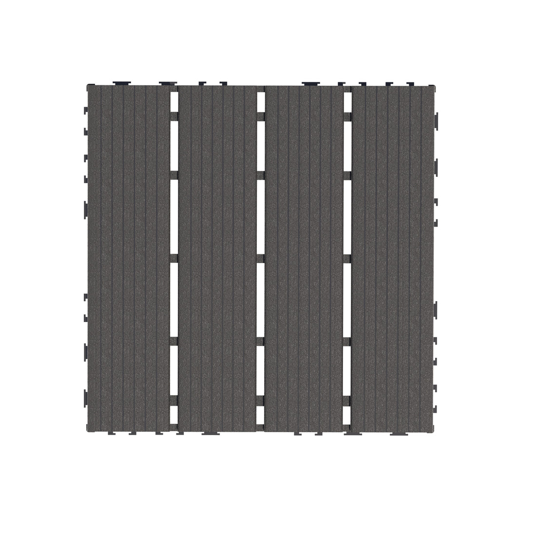 Plastic Interlocking Deck Tiles,44 Pack Patio Deck Tiles,12"X12" Square Waterproof Outdoor All Weather Use, Patio Decking Tiles For Poolside Balcony Backyard, Grey Grey Polypropylene