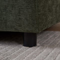 Modern Armless L Shaped Sectional Sofa Couch With Ottoman Modular Design, Durable Construction, Easy Care Upholstery For Living Room, Apartment, Office, Small Space Green Wood Medium Soft Chenille 4 Seat