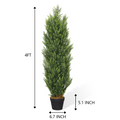 Artificiales For Decor Christmas Like Artificial Cedar Cypress Plants Faux Boxwood Pine Greenery Trees Plantas 2Pcs Set Green Plastic