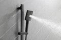 Wall Mounted Shower System In Matte Black With Shower Head, Handheld Shower, 3 Body Jets Matte Black Brass Brass