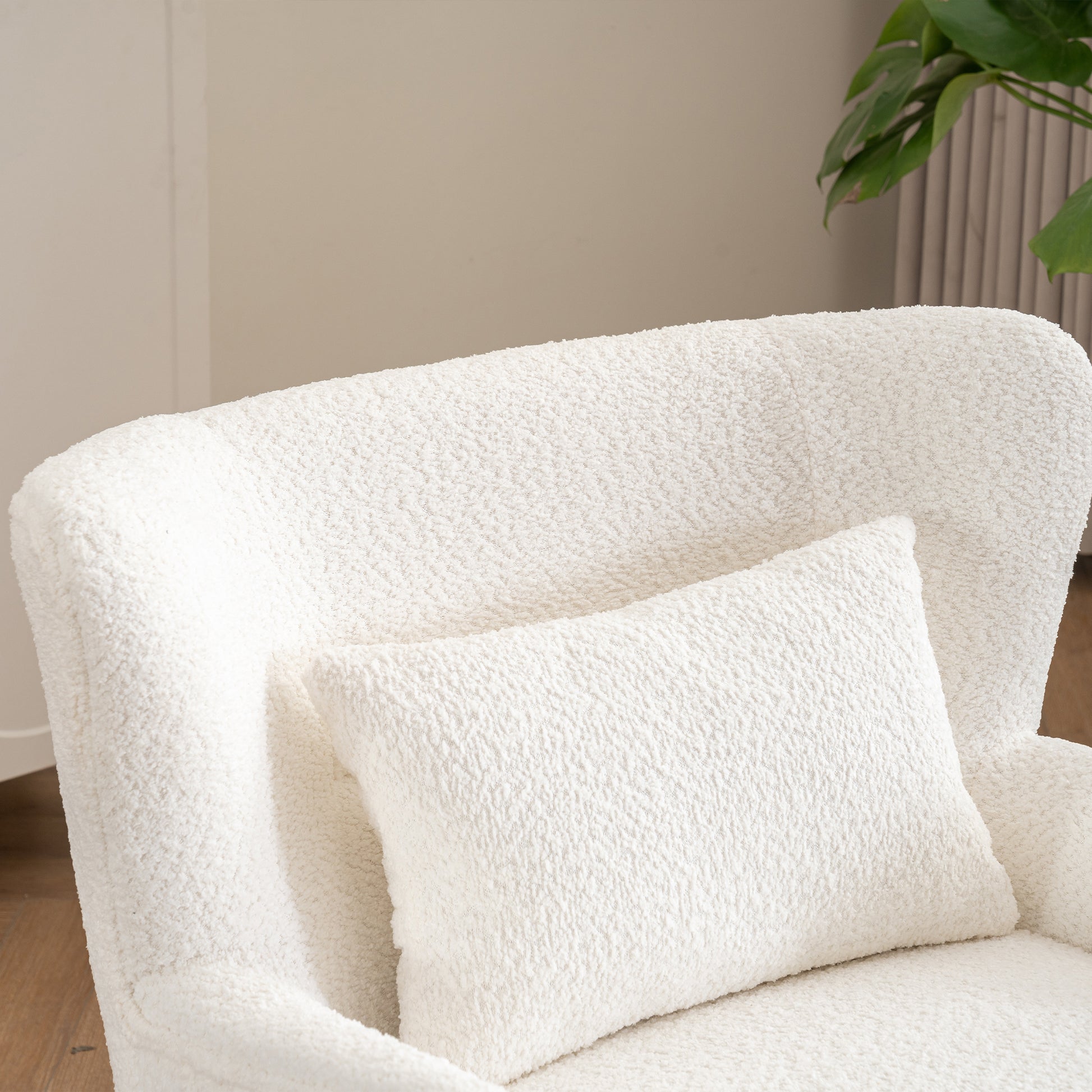 Modern Luxury Velvet Swivel Chair, 360 Swivel Comfort Round Armchair, Single Sofa Chair With Lounge Seat For Bedroom Office Reading Space, Set Of 1Beige Beige Wood