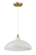 Astral Single Light White Pendant Lamp With Golder Brass Finish For Entrance Kitchen Island 14