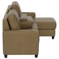 Drason Brown Reconfigurable Sectional Brown Foam Engineered Wood 3 Seat