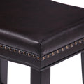 Saddle Stool Brown Pu Leather