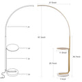 12W Led Floor Lamp, Standing Lamp Tall Industrial Floor Lamp Reading For Bedroom, Office ,Gold Color Gold American Design,Contemporary,Modern,Victorian Metal