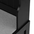Hall Tree With 6 Hooks And Hinged Lid, Coat Hanger, Entryway Bench, Storage Bench, 3 In 1 Design, 69Inch, For Entrance, Hallway Black Mdf