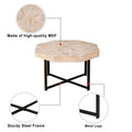 Wood Octagonal Vintage Patchwork Craft Farmhouse 30 Inch Wooden Table Top Cross Metal Legs Coffee Table For Living Room Antique Wood Oak Natural Wood Antique White Primary Living Space Antique Floor Mount Open Storage Coffee & End Tables Mdf Mdf