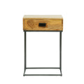 C Table Natural Grey Wood Metal