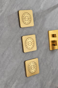 Wall Mounted Shower System In Brushed Gold With Shower Head, Handheld Shower, 3 Body Jets Brushed Gold Modern Brass Brass