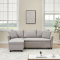 This 80 Inch Gray Corduroy L Shaped Sofa Comes With Two Small Throw Pillows That Can Be Converted Into A Sofa Bed For Storage Gray Corduroy 3 Seat