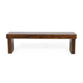 Indoor Solid Wood Bench Set Of 2 Brown Acacia Wood