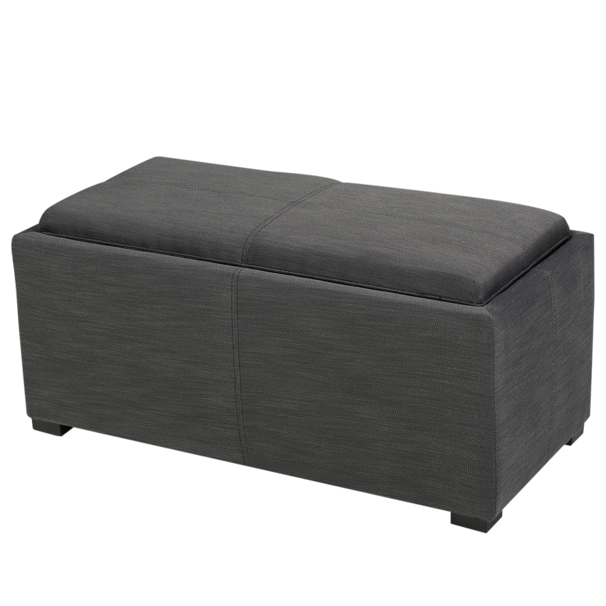 Drake Ottoman Gray Fabric