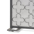 Fire Screen Black Silver Iron