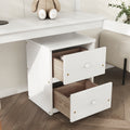 Twin Loft Wood Bed With Under Bed, Built In Desk, A Storage Cabinet Of 2 Drawers, Guardrails, Ladder,White Twin White Pine