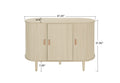 3 Door Buffet Cabinet,Large Storage Accent Cabniet With 3 Door,Sideboard Cabniet For Living Room, Entryway, Hallway, Office Kitchen And Dining Room Freestanding 3 4 Spaces Natural Sliding Doors Modern Mdf