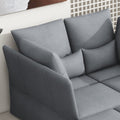 Modern U Shape Modular Sofa, 6 Seat Chenile Sectional Couch Set With 2 Pilows Lncluded, Freely Combinableindoor Funiture For Living Room,Apartment, Office, 3 Colors Light Gray Chenille Metal Primary Living Space Medium Soft Loose Back Modern Poplar Foam