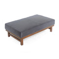 Ottoman Navy Blue Microfiber