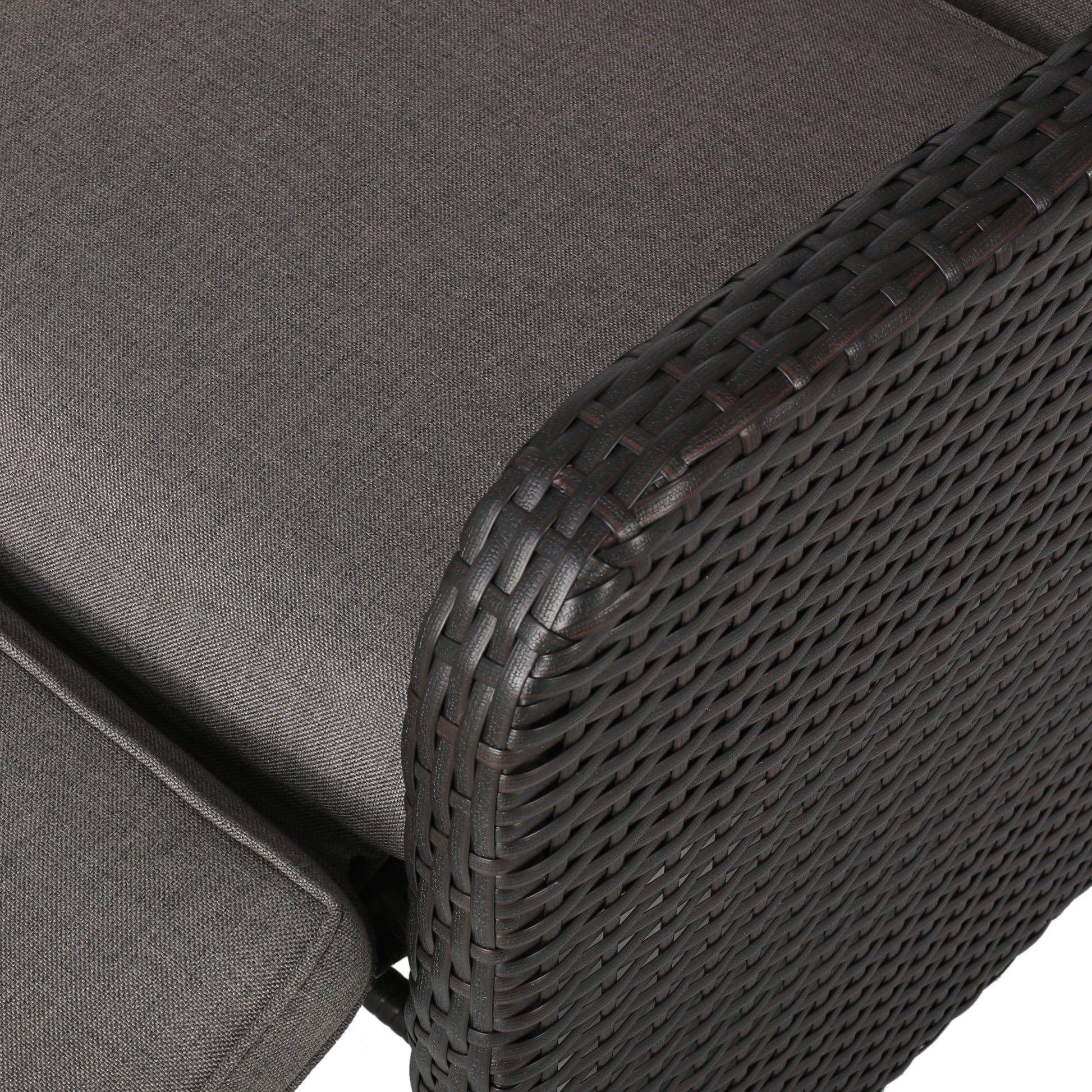 Liverpool Gas Recliner Brown Multi Rattan