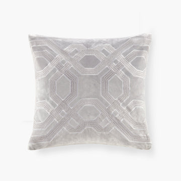 Square Decor Pillow Silver 18X18" Silver Cotton