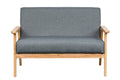 Bahamas Coffee Table Loveseat Chair Set Gray Linen