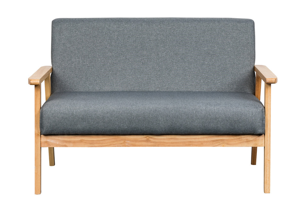 Bahamas Coffee Table Loveseat Chair Set Gray Linen
